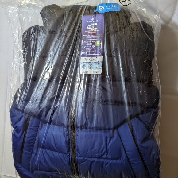 **SOLD OUT**BNWT Point Zero Askel Quilted Puffer Jacket in Blue/Black X-LARGE - Picture 3 of 15